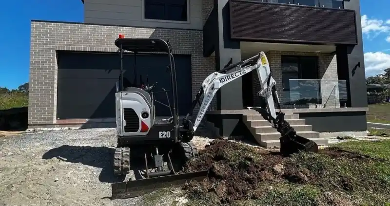 Owned Fleet Bobcat Excavator working on civil site in Coffs Harbour